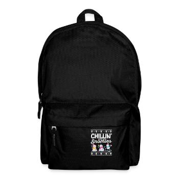 Chillin With My Snowmies Funny Christmas Snow - Backpack - black - Front