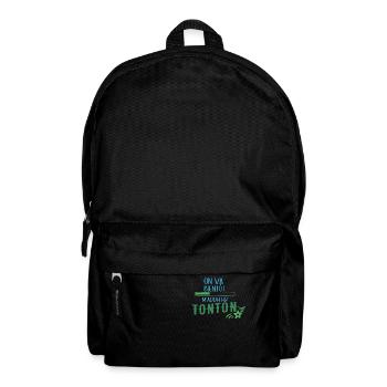 On Va Bientôt M'appeler Tonton Cadeau Annonce Bébé - Sac à dos - noir - Devant