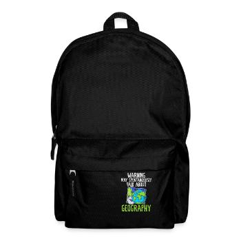 Warning May Spontaneously Talk About Geography - Backpack - black - Front