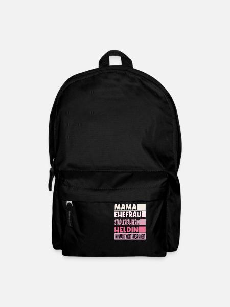Staplerfahrerin Mama Ehefrau Heldin - Rucksack - Schwarz