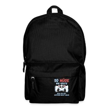 So müde wie heute seit gestern nicht Pandas Fun - Rucksack - Schwarz - Vorne