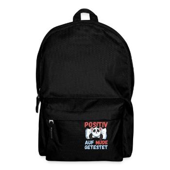 Positiv auf Müde getestet Pandas Fun - Rucksack - Schwarz - Vorne