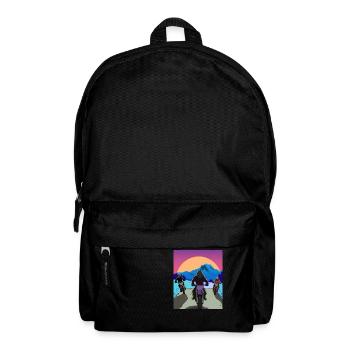 Vaporwave Esthétique Sunset Mountains - Sac à dos - noir - Devant