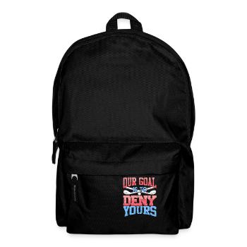 Our Goal Is To Deny Yours Funny Retro Lacrosse - Backpack - black - Front