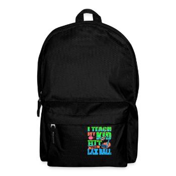 I Teach My Kid To Hit The Lax Ball Vintage Cool - Backpack - black - Front