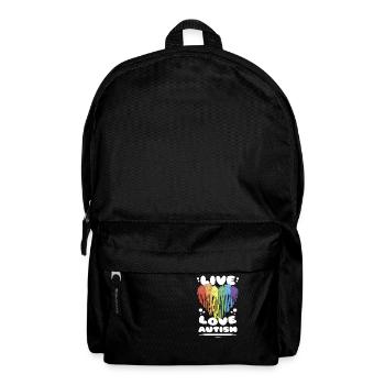 Autismus Regenbogen Herz Liebe - Rucksack - Schwarz - Vorne
