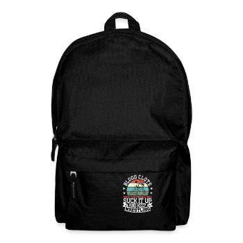 Blutgerinnsel Ringen Sie weiter Lustig Motivation - Rucksack - Schwarz - Vorne