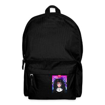 Goth Anime Vaporwave Cute Creepy Goth Girl - Backpack - black - Front