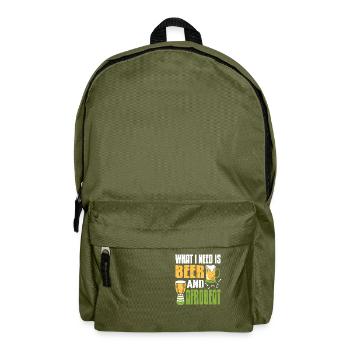 Ce dont j’ai besoin, c’est de bière et d’afrobeat retro vintage - Sac à dos - vert olive - Devant