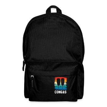 Retro Vintage Classic Congas Player Instrument - Sac à dos - noir - Devant