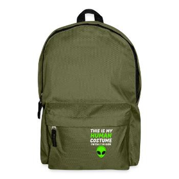 C’est mon costume humain Je suis vraiment un extraterrestre drôle - Sac à dos - vert olive - Devant