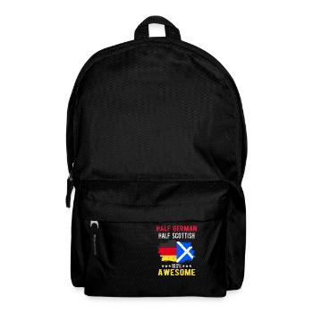Halb Deutsch Halb Schotte - Rucksack - Schwarz - Vorne