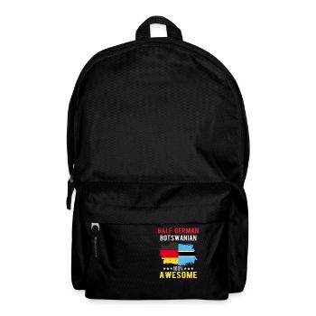 Halb Deutsch Halb Batswana - Rucksack - Schwarz - Vorne