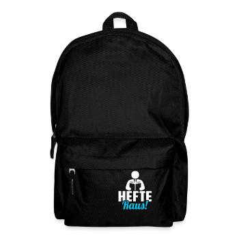 Lehrer Unterricht Hefte raus Spruch - Rucksack - Schwarz - Vorne