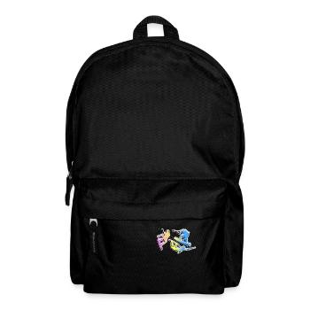 wakeboard, silhouette, sports nautiques, wakeboarder, - Sac à dos - noir - Devant