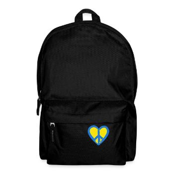 Stand with Ukraine Peace No War - Rucksack - Schwarz - Vorne