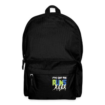 Lustiges Marathon Läufer Laufen Cross Country - Rucksack - Schwarz - Vorne