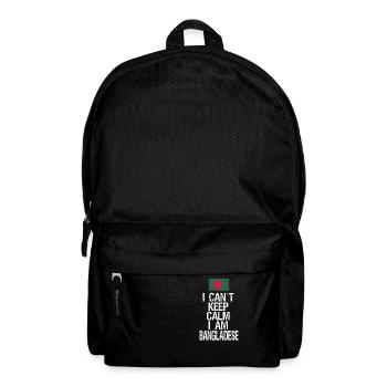 Je ne peux pas rester calme Je suis bangladais - Sac à dos - noir - Devant