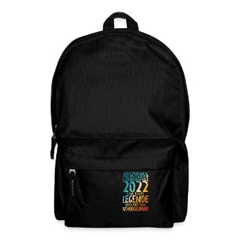 Grundschule 2022 Legende verläßt Schulgelände Absc - Rucksack - Schwarz - Vorne