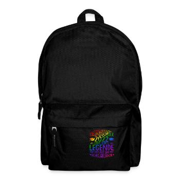 Grundschule Legende verläßt Schulgelände Abschluss - Rucksack - Schwarz - Vorne