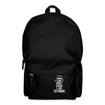 Je ne peux pas rester calme Je suis estonien - Sac à dos - noir - Devant