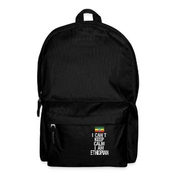 Je ne peux pas rester calme Je suis éthiopien - Sac à dos - noir - Devant