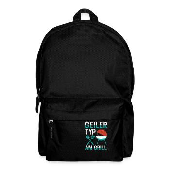 Geiler Typ Am Grill BBQ Sommer Grillen Barbecue - Rucksack - Schwarz - Vorne