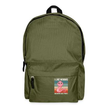 Compost Worms Gift - Backpack - olive green - Front
