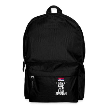 Je ne peux pas garder mon calme Je suis la Serbie - Sac à dos - noir - Devant