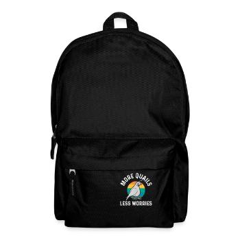 Wachtel Vogel Liebhaber Geschenk - Rucksack - Schwarz - Vorne
