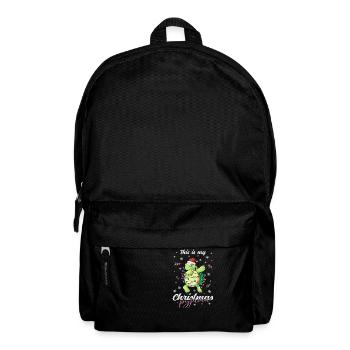 Schildkröte Pyjama Weihnachten Schlafen - Rucksack - Schwarz - Vorne