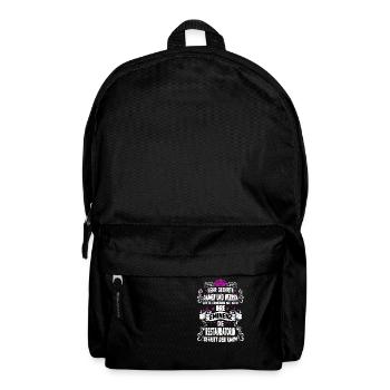 Restauratorin T witzig Spruch Motiv Restauratorin - Rucksack - Schwarz - Vorne