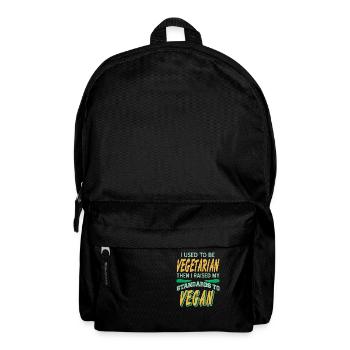 Utilisé pour être végétarien J’ai élevé mes normes - Sac à dos - noir - Devant