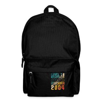 Level 18 Jahre Geburtstag 2004 LAN-Party Motiv Gam - Rucksack - Schwarz - Vorne