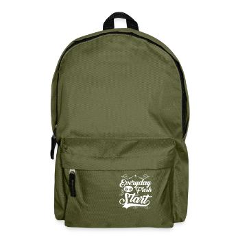 Chaque jour est un nouveau départ 2 - Sac à dos - vert olive - Devant