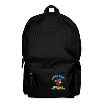 Die Adoption Hat Unsere Familie Komplettiert Und - Rucksack - Schwarz - Vorne