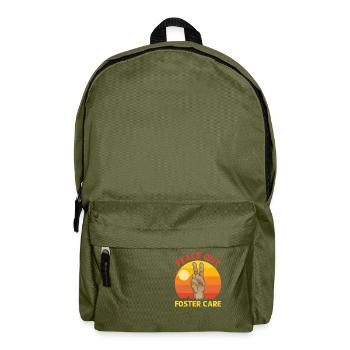 Peace Out Foster Care Keine Auswahl-ideen-spiele - Rucksack - Olivgrün - Vorne