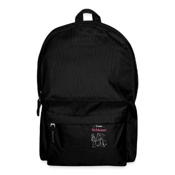 Holsteiner I Pony Horse Saying Motif for Rider - Backpack - black - Front