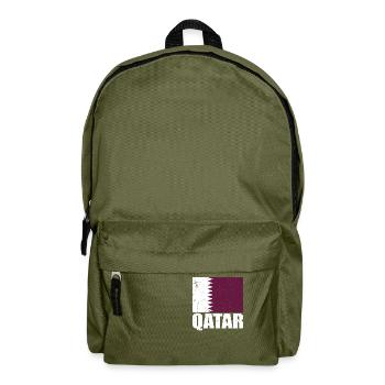Qatar Flag - Backpack - olive green - Front
