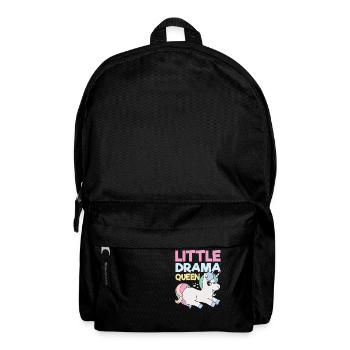 Little Drama Queen Einhorn Zicke Spruch - Rucksack - Schwarz - Vorne
