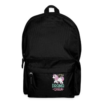 Little Drama Queen Einhorn Zicke Spruch - Rucksack - Schwarz - Vorne