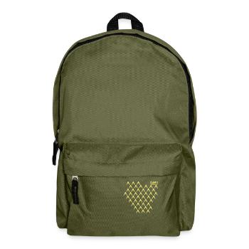 Frankfurt 069 Ribbed Abbelwoiglas pattern Äppler - Backpack - olive green - Front