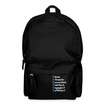 Camper Design – Eigenschaften eines Campers - Rucksack - Schwarz - Vorne