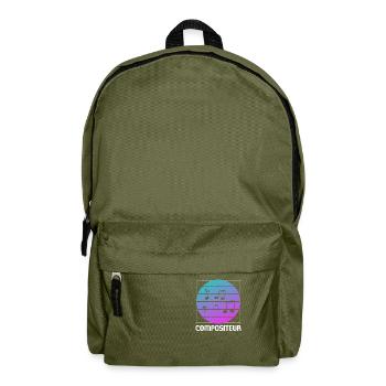 Retro Compositeur Composition Musicale - Sac à dos - vert olive - Devant
