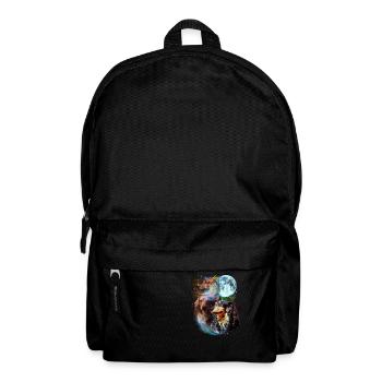 3 Mond Dackel Hund Hund Liebhaber Cool Tier Haustier Neuheit - Rucksack - Schwarz - Vorne