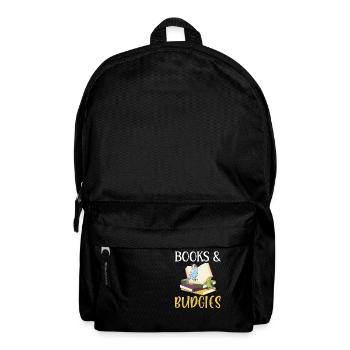 Budgerigar Perruche Oiseau Cadeau pour animaux de compagnie - Sac à dos - noir - Devant