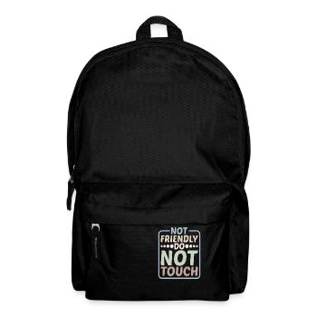 Not Friendly, Do Not Touch 10 - Backpack - black - Front