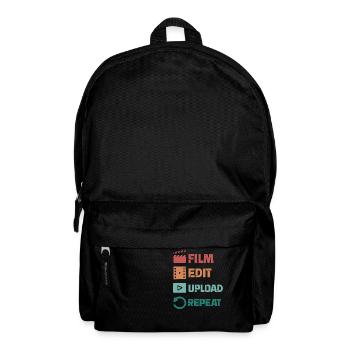 film edit upload repeat Design for a films - Backpack - black - Front