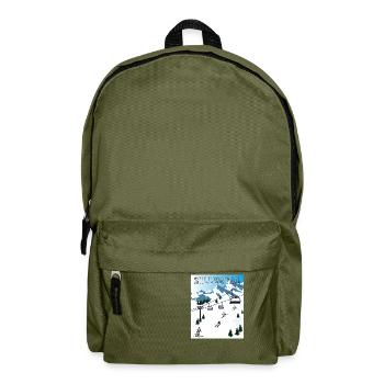 SCHI FAHREN ZILLERTAL - Rucksack - Olivgrün - Vorne