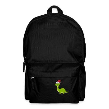 Dinosaurier brontosaurus Weihnachten - Rucksack - Schwarz - Vorne